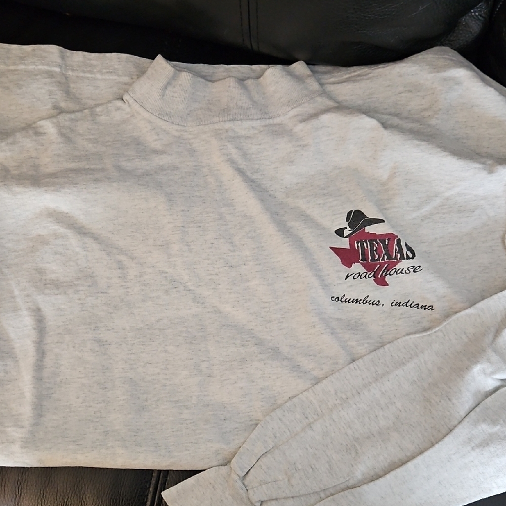 Gray Texas Roadhouse Mock T heavy Duty T shirt